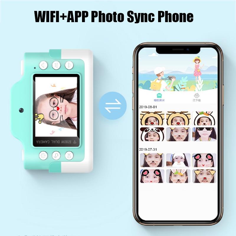 Fun Cartoon Digital Camera for Kids - 24mp Wifi Educational Toys - Blue