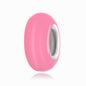 925 Sterling Silver Silicone Beads For Diy Bracelets & Necklaces - Pink