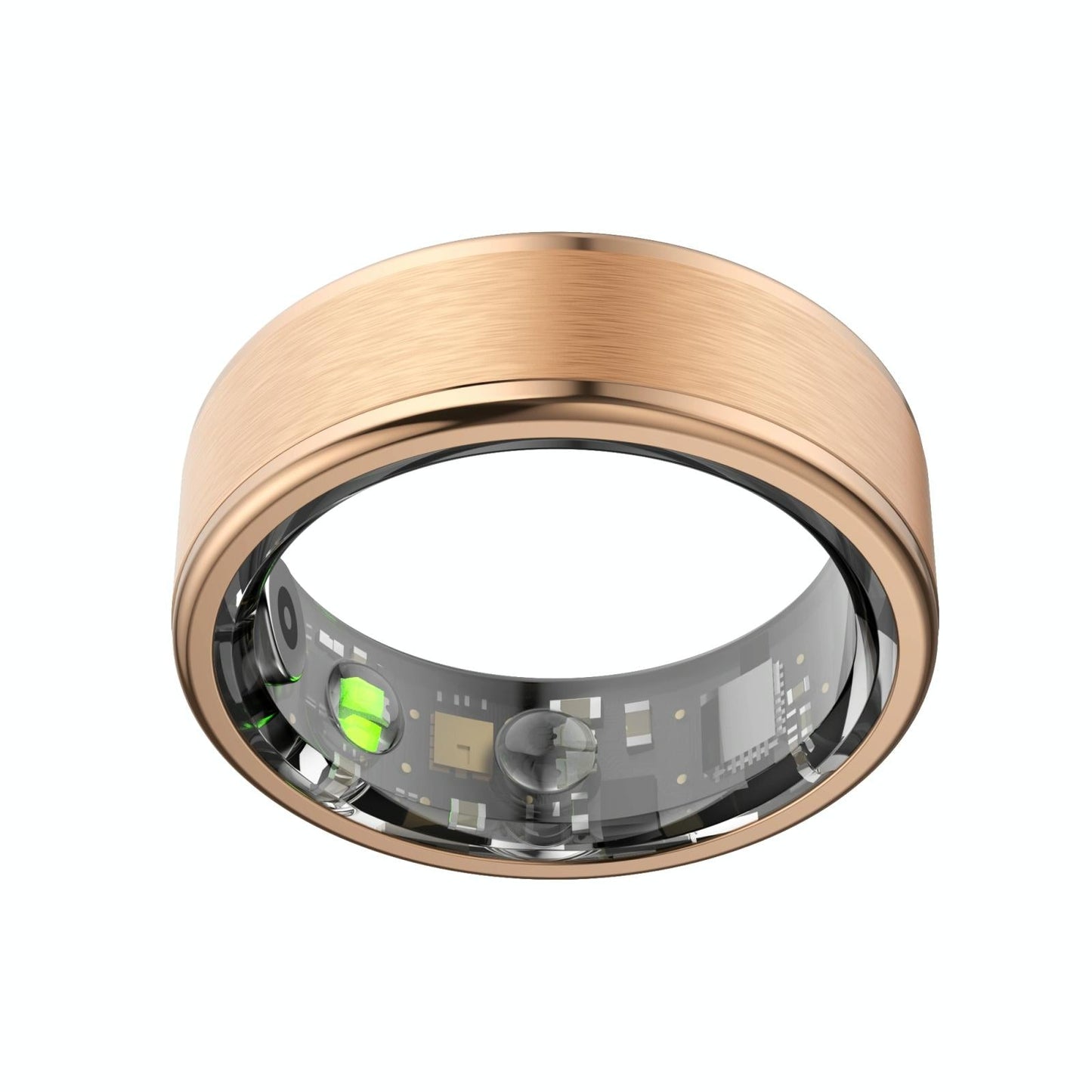 Smart Ring With Heart Rate Blood Oxygen Sleep & Sports Modes - Size 7 - Gold