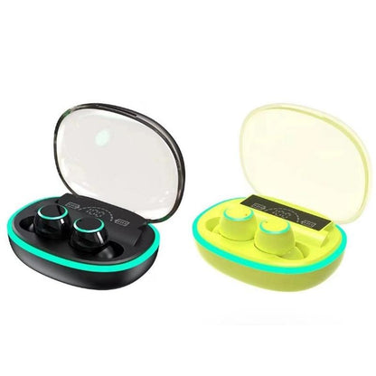 Wireless Bluetooth Earphones with Noise Reduction and Power Bank Function - Fluorescent Green