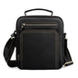 Men Crazy Horse Leather Crossbody Bag Durable & Stylish - Black