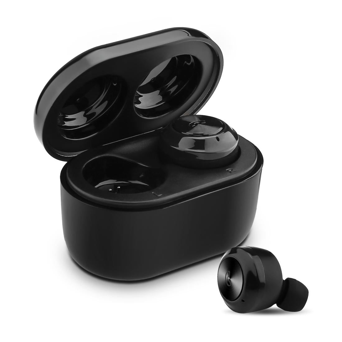 Bluetooth 5.0 Earphones with Magnetic Charging Box - Wireless - Black