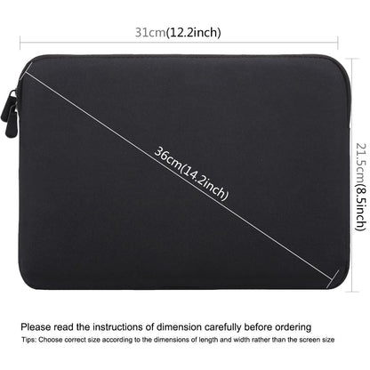 Zipper Sleeve Briefcase for Macbook Samsung Sony Dell Alienware Chuwi Asus Hp Laptops and Tablets - Black