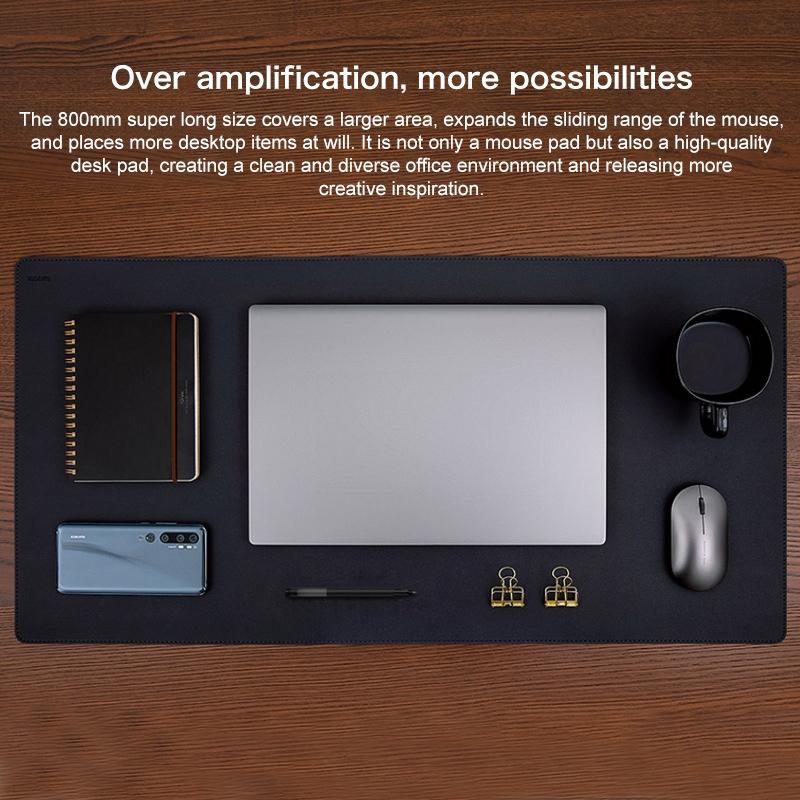 Waterproof Non Slip Desk Pad For Large Mice - Black