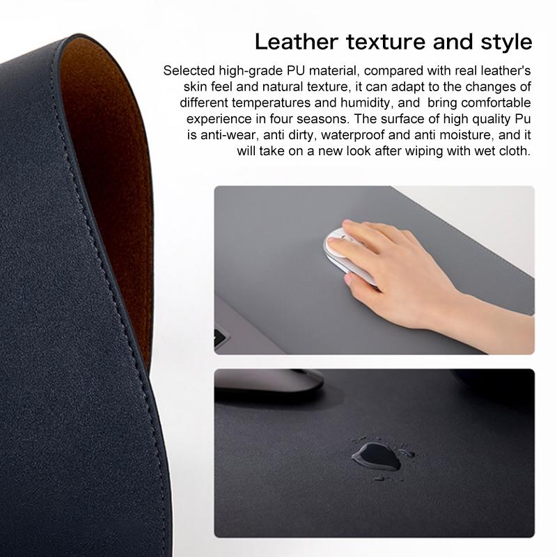 Waterproof Non Slip Desk Pad For Large Mice - Black