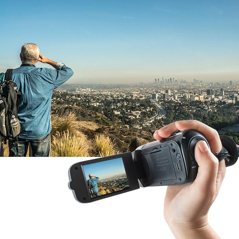 16Mp Hd Digital Camera With 16X Zoom For Home And Travel - Black