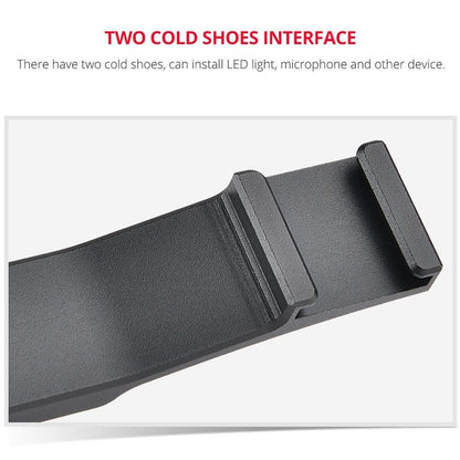 Aluminum Dual Hot / Cold Shoe Mount Adapter Bracket - Black