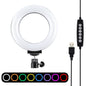 10 Mode Rgbw Led Ring Light with Tripod and Ball Head - 4.7 Inch Curved Surface - Black