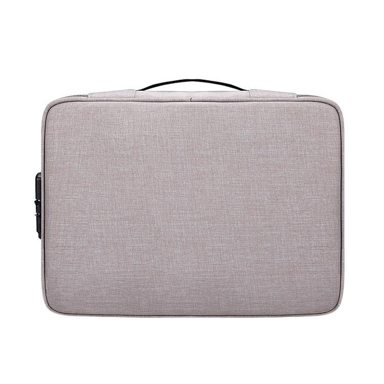 Waterproof Multi-layer Laptop Bag with Password Lock - Black