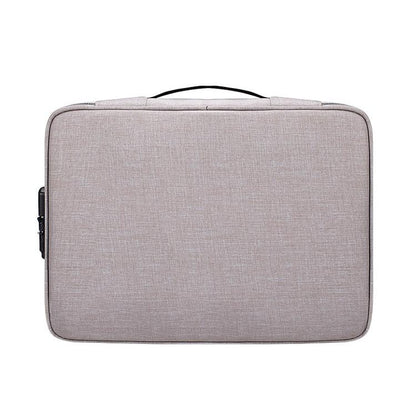 Waterproof Multi-layer Laptop Bag with Password Lock - Black