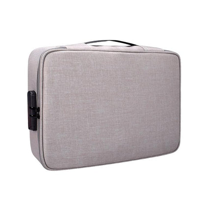 Waterproof Multi-layer Laptop Bag with Password Lock - Black