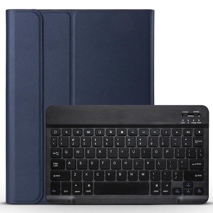 Bluetooth Keyboard & Leather Tablet Case For Ipad Pro 11 Detachable Brushed Texture Horizontal Flip Holder - Black