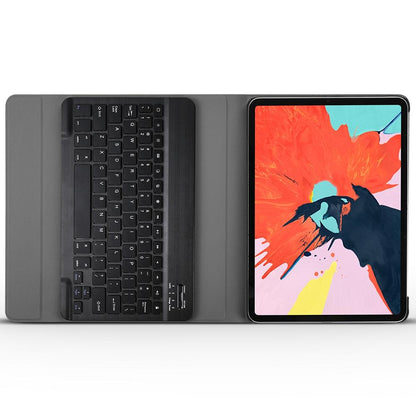Bluetooth Keyboard & Leather Tablet Case For Ipad Pro 11 Detachable Brushed Texture Horizontal Flip Holder - Black