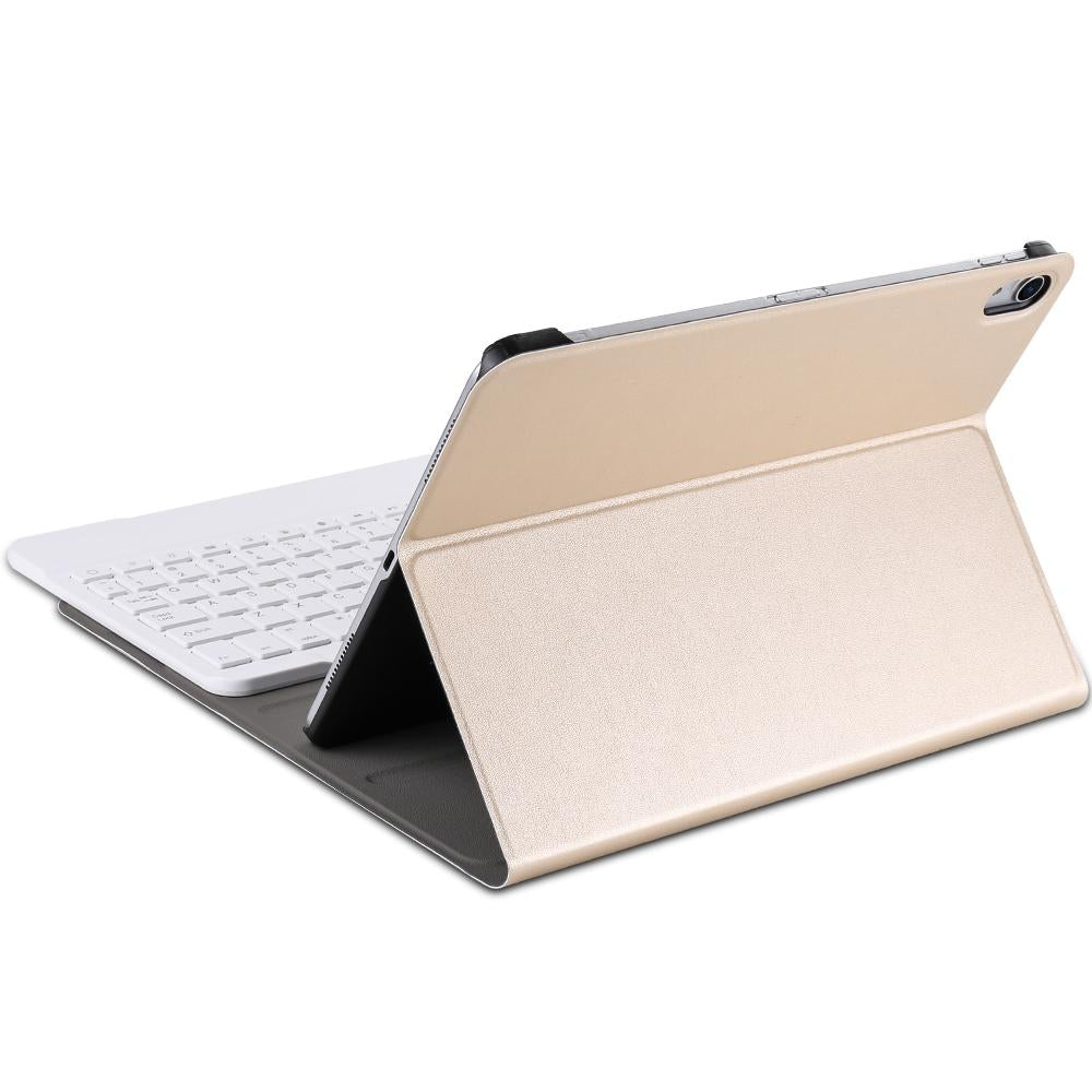 Bluetooth Keyboard & Leather Tablet Case For Ipad Pro 11 Detachable Brushed Texture Horizontal Flip Holder - Black