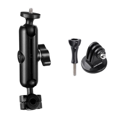 Motorcycle Rearview Mirror Mount for Action Cameras - 9cm Rod 20mm Ball Head Tripod Adapter