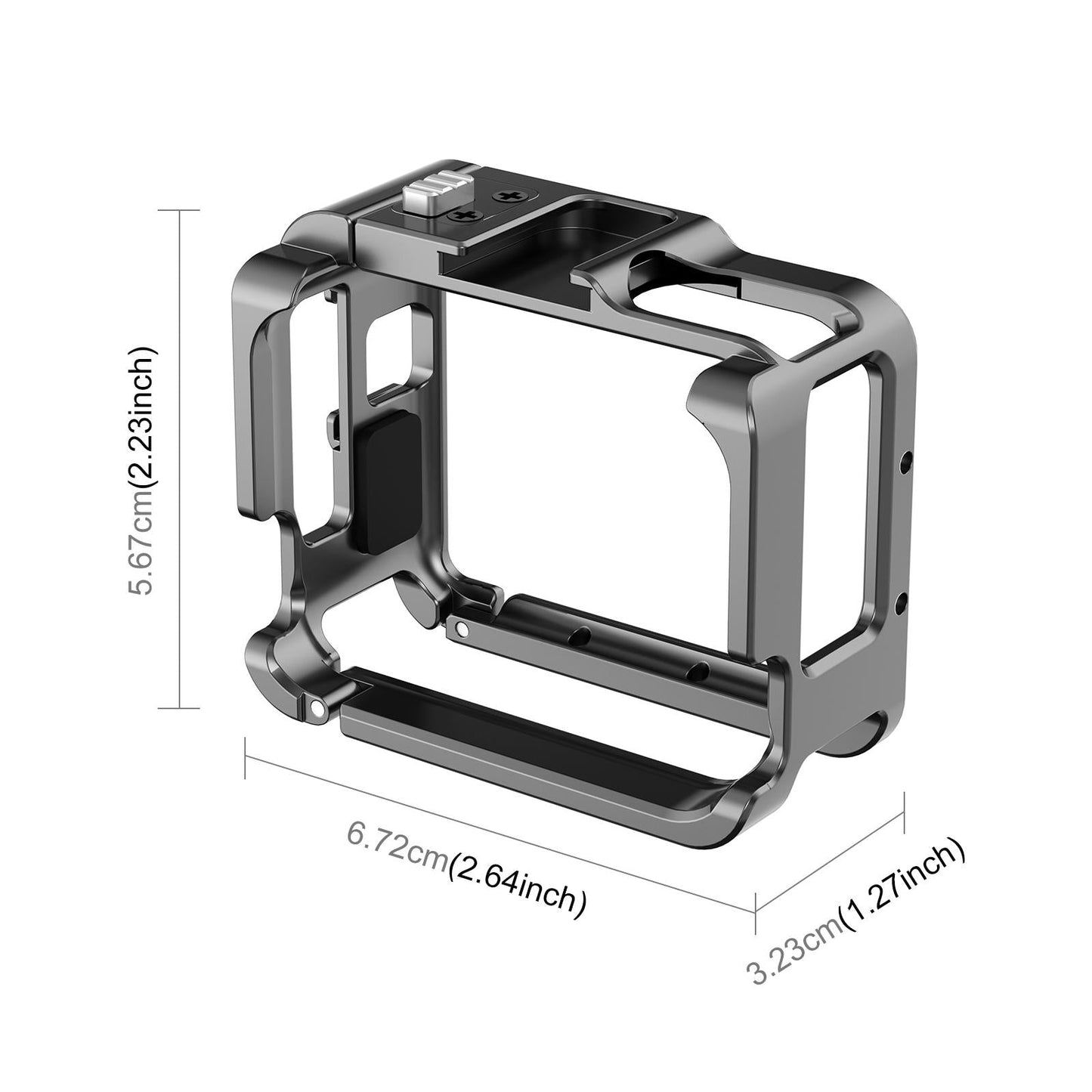 Aluminum Alloy Protective Frame for Insta360 Go 3 Camera with Battery Case