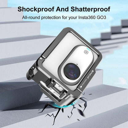 Aluminum Alloy Protective Frame for Insta360 Go 3 Camera with Battery Case