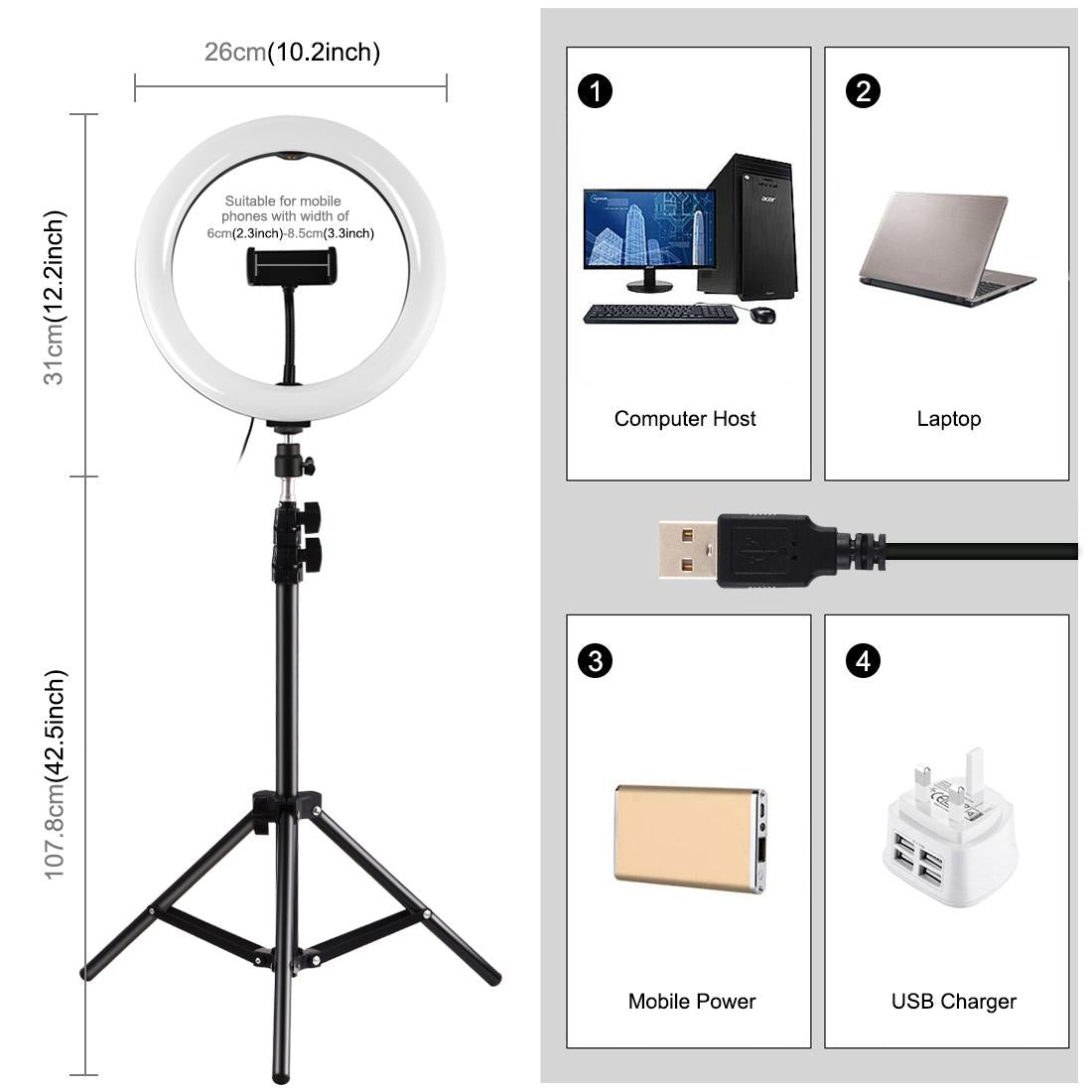 10.2 Marquee Led Beauty Light With Tripod And Remote Control