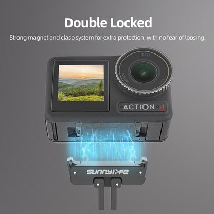 Magnetic Adapter Mount for Dji Action Cameras - Compatible with Action 2 3 and 4