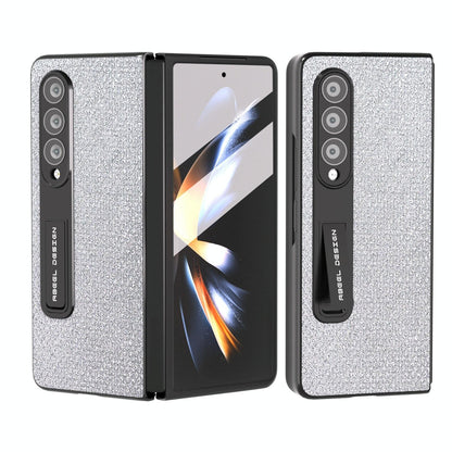 For Samsung Galaxy Z Fold4 5G Diamond Edge Case With Holder - Sapphire Blue