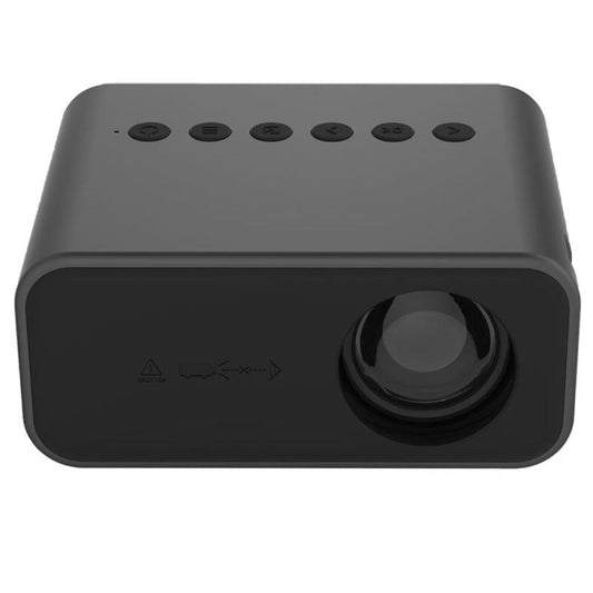 Portable Mini Home Theater Projector - 80 Lumens 1920X1080P Remote Control & Adaptor - Black