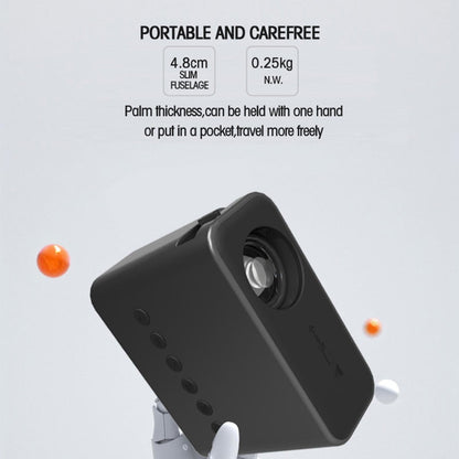 Portable Mini Home Theater Projector - 80 Lumens 1920X1080P Remote Control & Adaptor - Black