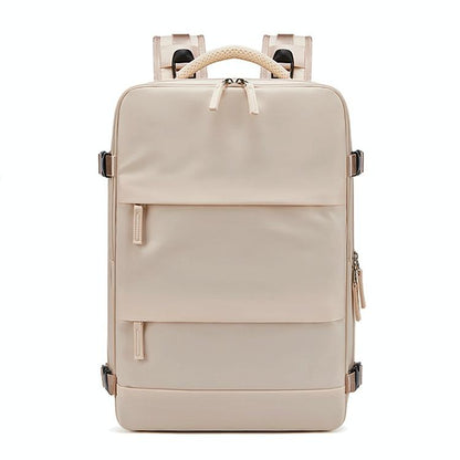 Outdoor Travel Laptop Backpack - Army Green - Black