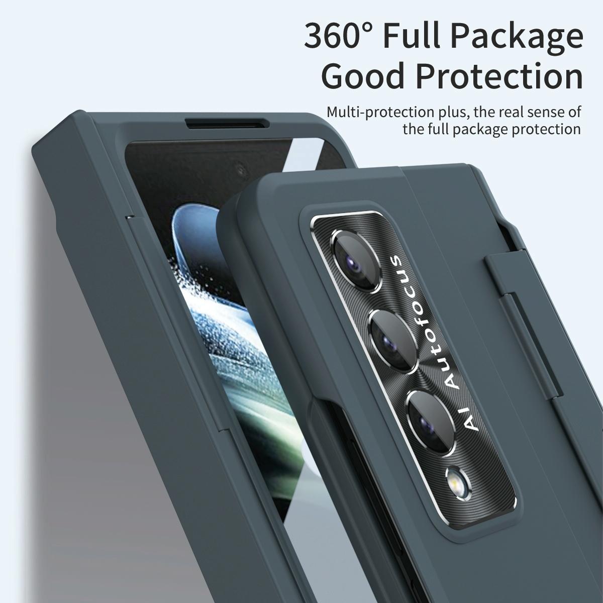 For Samsung Galaxy Z Fold4 5G Full Coverage Hinge Phone Case - Gold