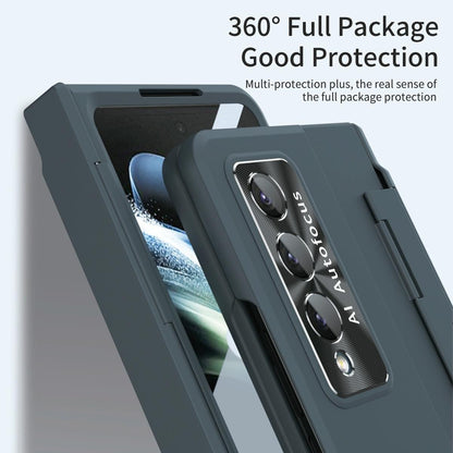 For Samsung Galaxy Z Fold4 5G Full Coverage Hinge Phone Case - Gold