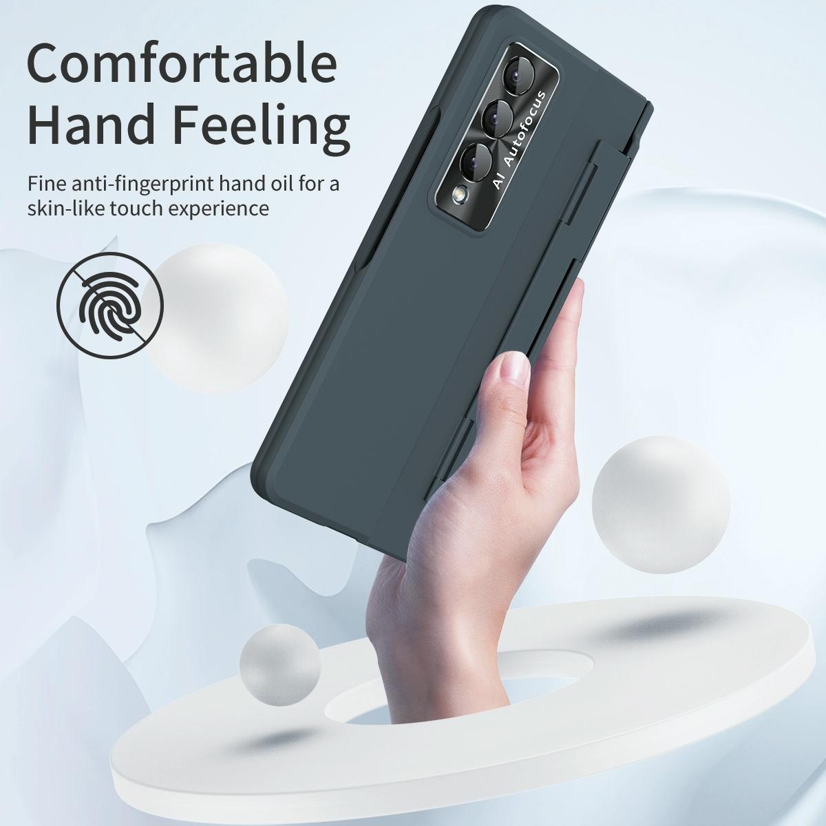 For Samsung Galaxy Z Fold4 5G Full Coverage Hinge Phone Case - Gold