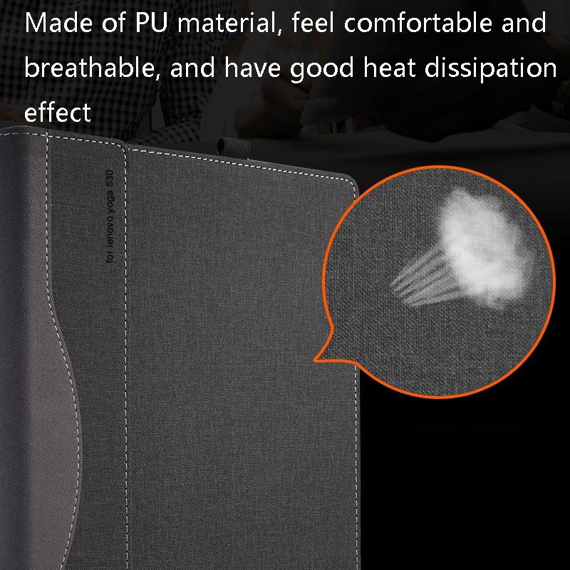 Yoga 520-14 Laptop Leather Case - Protective - Dark Gray