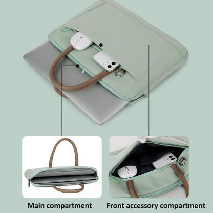 13-13.3 Inch Laptop Bag Crossbody Briefcase In Oxford Cloth - Gray - 14 - 14.6 Inch