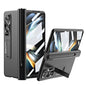 Foldable Phone Case with Pen Slot for Samsung Galaxy z Fold 4 - Electroplated - Black