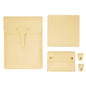 3-in-1 Waterproof Leather Laptop Liner Bag - 14 Inches - Light Yellow