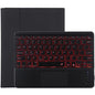 Bluetooth Tablet Case For Ipad 10.2 / Ipad Air 2019 With Touch Pad & Backlight & Pen Holder - Detachable Microfiber Leather - Black