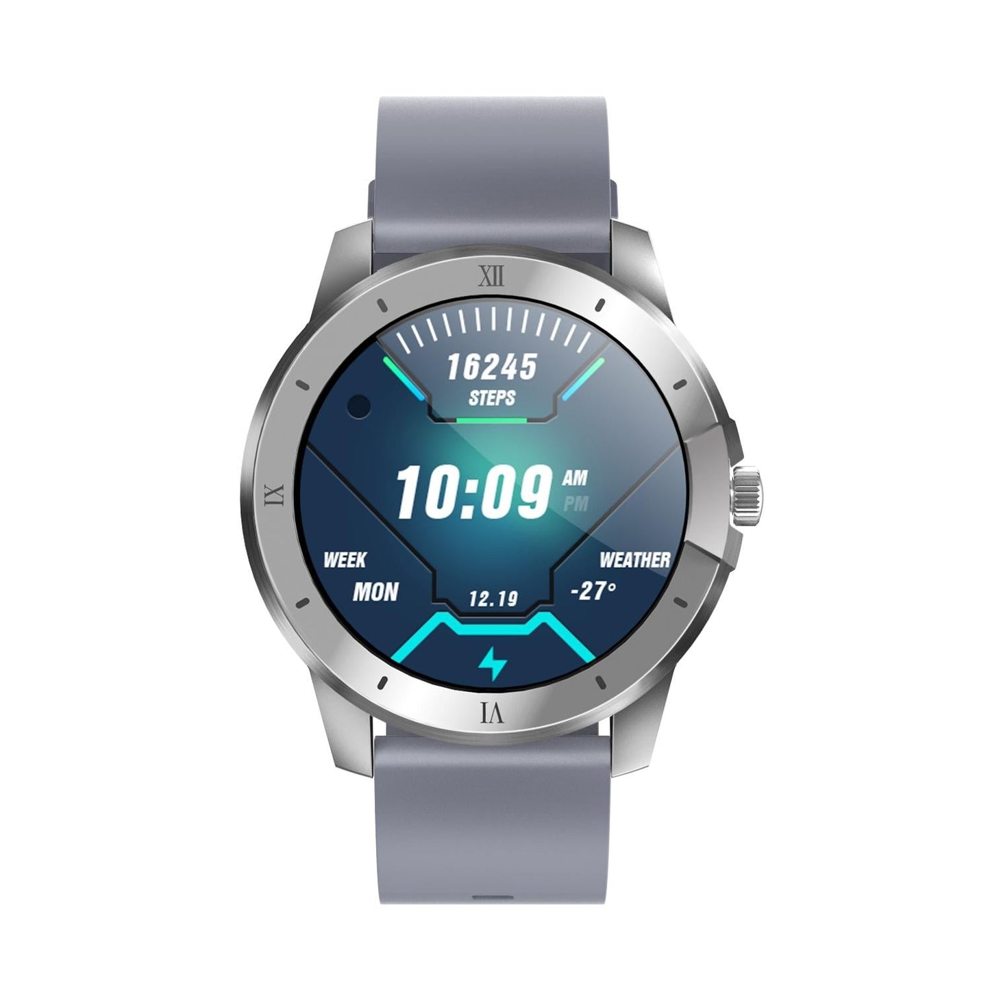 1.3 Inch Ips Colour Screen Ip68 Waterproof Smart Watch Support Bluetooth Call / Sleep Monitoring / Heart Rate Monitoring - Silicone Strap Silver