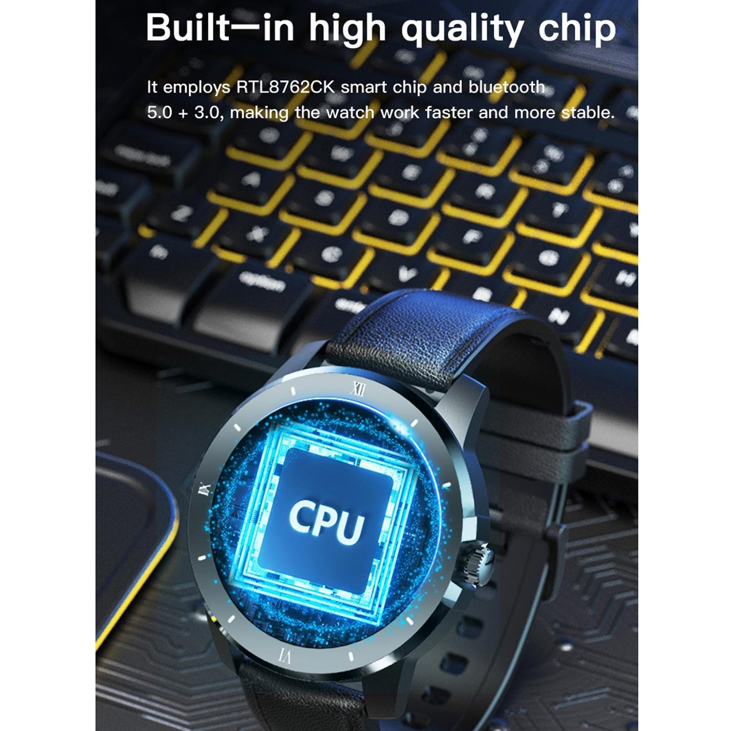 1.3 Inch Ips Colour Screen Ip68 Waterproof Smart Watch Support Bluetooth Call / Sleep Monitoring / Heart Rate Monitoring - Silicone Strap Silver
