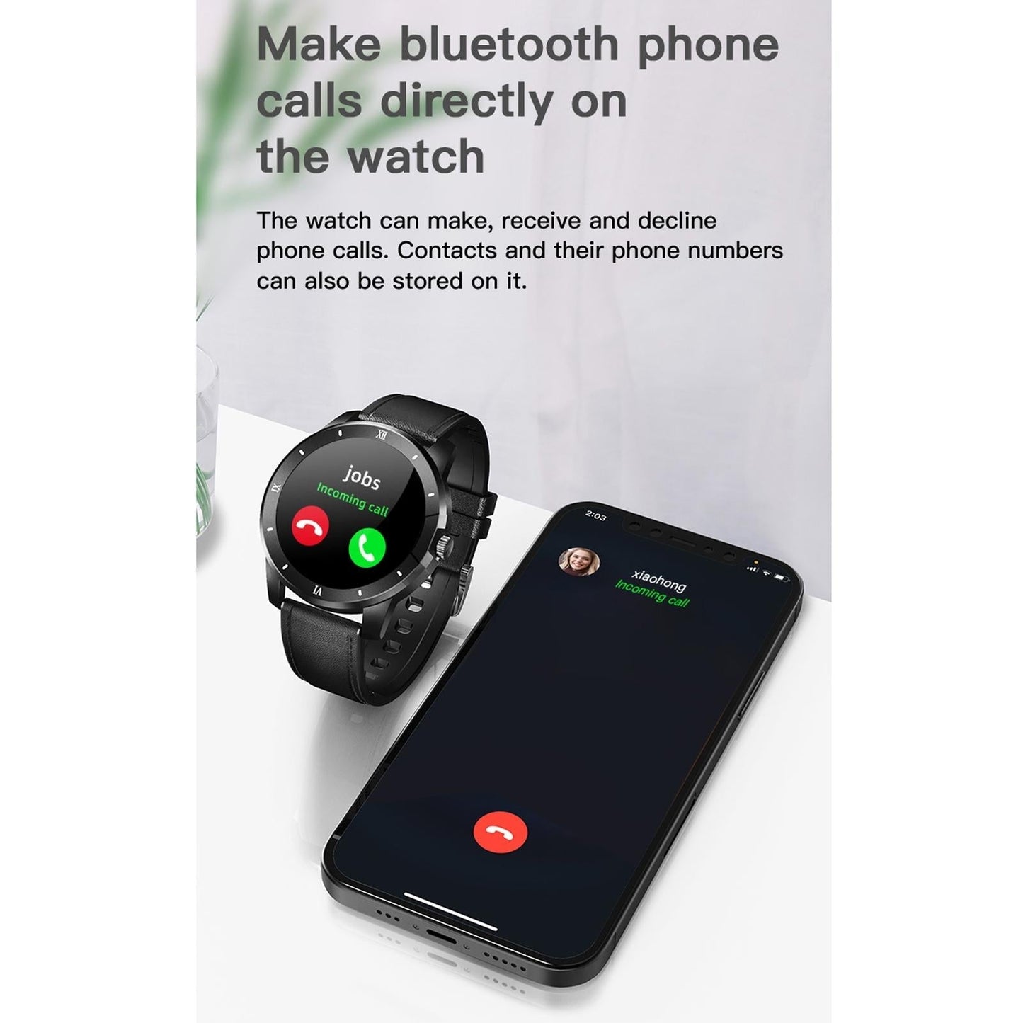 1.3 Inch Ips Colour Screen Ip68 Waterproof Smart Watch Support Bluetooth Call / Sleep Monitoring / Heart Rate Monitoring - Silicone Strap Silver