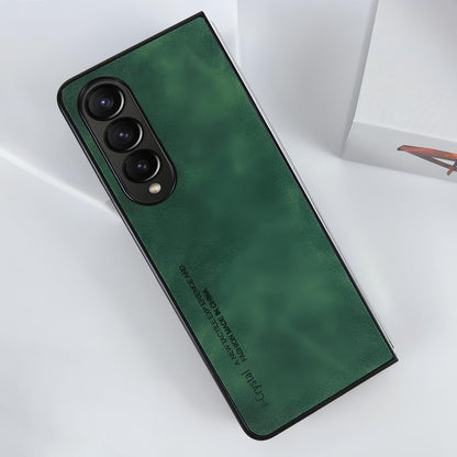 Crystal Leather Foldable Case for Samsung Galaxy z Fold 4 - Brown