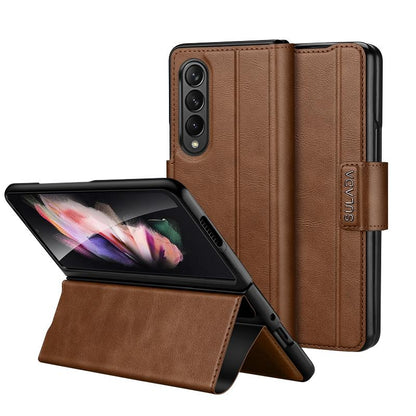For Samsung Galaxy z Fold4 5G Magnetic Snap Leather Flip Case - All-inclusive - Red