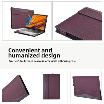 Shockproof Leather Laptop Case - Protective - Dark Blue - For Hp Envy X360 14 Inch 14-Fc