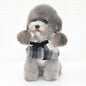 Dog Shawl Small Cloak Pet Bow Ttie Saliva Towel Pet Accessories - Size M - Black White Grid