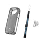 Clear Soft Tpu Protective Case for Insta360 X4 - 1.5mm Thickness - Clear Black - With Hand Strap