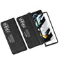For Samsung Galaxy Z Fold4 5G Napa Texture All-In-One Phone Case - Black