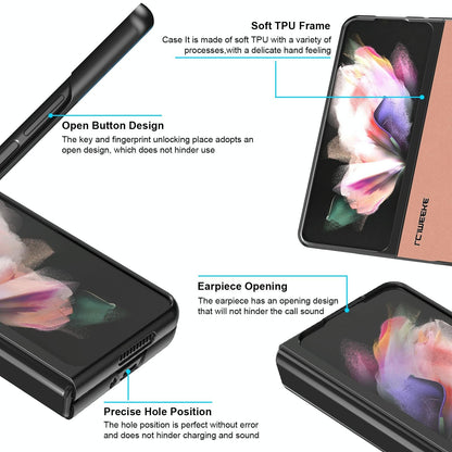 Leather Shockproof Case for Samsung Galaxy z Fold 4 / 5g - Black