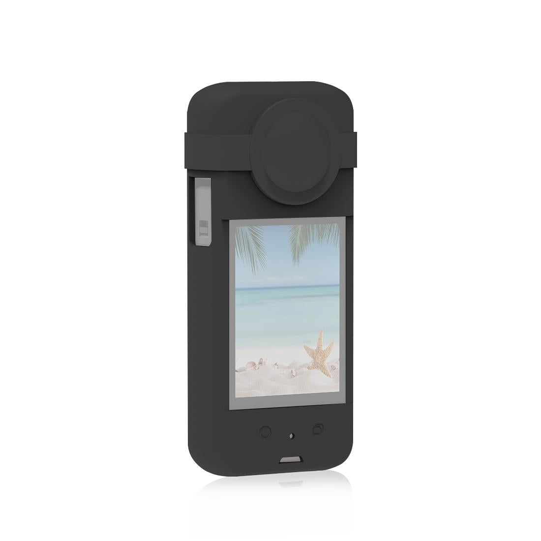 Silicone Protective Case with Lens Cover for Insta360 X3 - Black