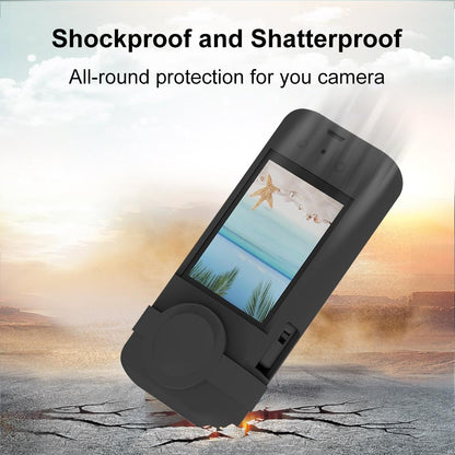 Silicone Protective Case with Lens Cover for Insta360 X3 - Black