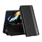 Samsung Galaxy z Fold 4 Leather Phone Case with Pen Slot - Shockproof - Black