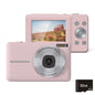Mini Children Photography Camera - 2.4-inch Hd 16x Zoom - Pink+32G