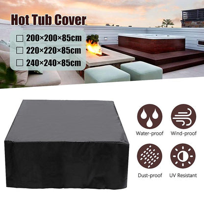 Waterproof & Dustproof Protection Cover For Bathtub Pool Table & Chair - 220X220X85Cm - Silver